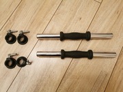 2 Gryfy krótkie hantle Gumowane Rączki Szybkie Zaciski