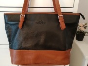 Torebka skórzana Wittchen czarno-brązowa