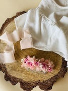 Grzebyk do włosów suszone kwiaty Pudrowy Róż ślub