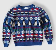 Lily & Dan świąteczny sweter niebieski 134-140cm