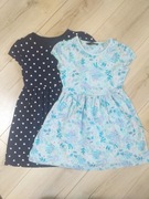 Sukienka dziewczęca George UK 5-6 lat 2szt