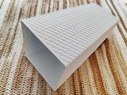 Używana doniczka osłonka LAMELA model Finezja sztuczny biały rattan.