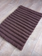 Dwustronny bràzowy dywanik/chodnik ze sznurka bawełnianego 