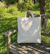 Pracownia Wierzbowisko duża ekotorba 2 kieszenie koronka handmade