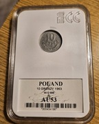 Moneta 10groszy z roku 1963. Grading