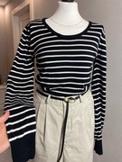 Klasyczny sweter damski w paski Capsule wardrobe basic M