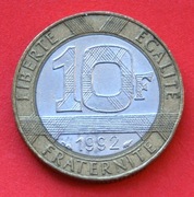 10  Franków  1992 r  -  Francja   Kolumna Lipcowa