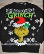411* H&M Świąteczny sweter the Grinch 9/10 lat_ 134/140 cm
