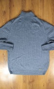 Sweter Calvin Klein r. M z golfem szary wełniany męski 