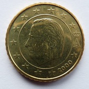 BELGIA 2000 50 CENTÓW UNC !!!!!!!!!!