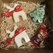 Świece sojowe zestaw święta renifer choinka ozdoba prezent wstążka dzwonek