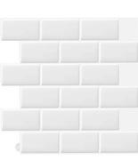 PANELE ŚCIENNE 3D BIAŁE PŁYTKA KAFELKI PCV WoStick samoprzylepne