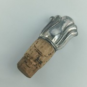 Korek do karafki art-deco srebro 835 Herman Bauer przełom początek XX w.