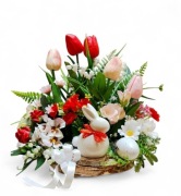 PROMOCJA! Wielkanocny stroik na stół 32 cm rękodzieło ozdoba prezent 