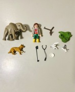 Playmobil, mały Słoń Zoo, 70324 + lekarz
