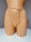 Uprząż biżuteria na pas i udo cyrkonie ozdoba harness