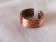Obrączka miedziana. Miedż art.jewellery