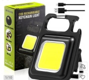 MOCNA MINI LATARKA KIESZONKOWA LED BRELOK MAGNES ,OTWIERACZ ,UCHWYT  NÓŻKA 