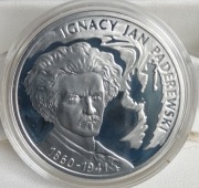 10 zł 2011  IGNACY JAN PADEREWSKI  Ag 925  NBP  PATRIOTA  UNC