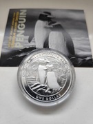 Srebrna moneta pingwiny premium bulion 1 OZ certyfikat