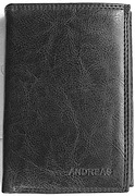 Portfel męski Duży, pionowy. CZARNY Skóra ekologiczna