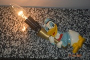 Aluminiowa lampka -kinkiet "Kaczor Donald" z PRL
