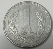 1 ZŁOTY 1986 - ZNAK MENNICZY PRZESUNIĘCIE 