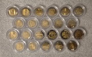 5 złotych Lata 2014-2025 Stan Menniczy Pełny Zestaw 23 Monet w Kapslach