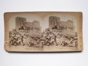057 Fotografia stereoskopowa - stara wieża, dolina Jezreel, Izrael, judaica