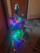 Mała choinka 69 cm ozdoby światełka