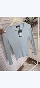 Śliczny błękitny sweter bawełniany Polo Ralph Lauren