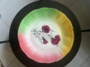 Ozdobny pięknie malowany półmisek Ćmielów