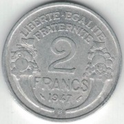 Francja Republika 2 franki francs 1947 B nr 2