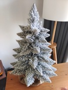 Choinka sztuczna SOSNA OŚNIEŻONA 60cm juta mała choineczka 