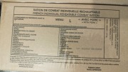 Francuska wojskowa racja żywnościowa dobowa - menu L
