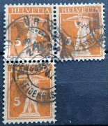 Szwajcaria, HELVETIA, Mi.162 x 3 szt