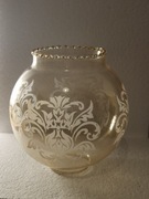 klosz szklany beżowy do lamp wys.14 cm, mocowanie E27