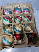 Bombki choinkowe prl kolorowe 3 k1 