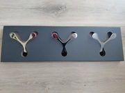 Wieszak ścienny nowoczesny,  metalowy,  czarny