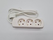 IKEA przedłużacz 3 gniazda biały 1,5m max 3680W