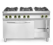 Nowa Kuchnia gazowa 6-palnikowa z piekarnikiem elektrycznym HENDI