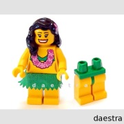 LEGO FIGURKA elementy głowa tors włosy spódniczka - col033, nogi 970c03