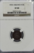 USA - Half Dime / 5 Centów - Seated Liberty 1854 - XF 40 - Grading NGC