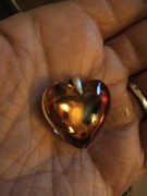 Wisiorek kwarc tytanowy serce srebro 925 