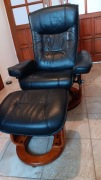 Fotel relax ,tv,skóra naturalna,podnóżek.