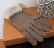 Rękawiczki ze sztucznym futerkiem