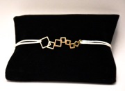 Bransoletka kwadraty srebro 925 / pozłacane