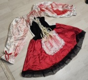 strój czerwony kapturek kostium kapturka gorset halloween L 1290