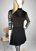 Top damski w czarno złotym kolorze Gina Tricot M 38 na Sylwestra wyjściowy