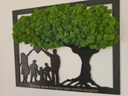 Obraz rodzina 2+3 mech chrobotek personalizowany